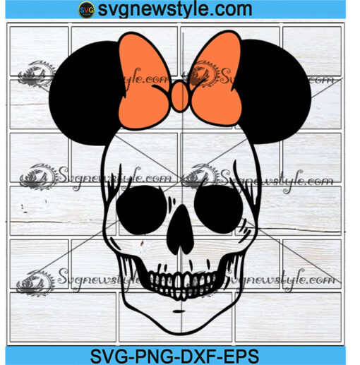 Minnie Mouse Skeleton svg