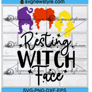 Resting Witch Face Svg