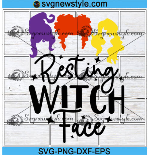 Resting Witch Face Svg