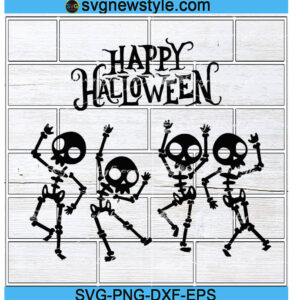 Happy Halloween Skeleton Svg Files