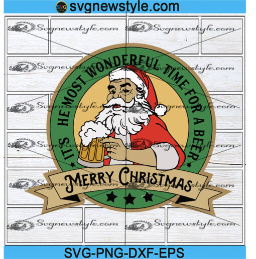 SANTA CLAUS Beer Label Svg Png