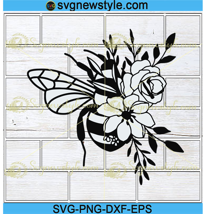 Insect SVG Flowers PNG Floral bee Flowers bee DXF
