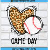 Game Day Leopard Baseball Svg