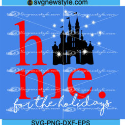 Disney Castle Home for the Holidays Svg