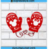 Mittens with Mouse Heads svg