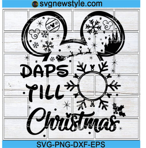 Mouse Christmas Countdown Svg