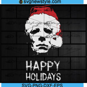 Michael Myers Happy Holidays Svg
