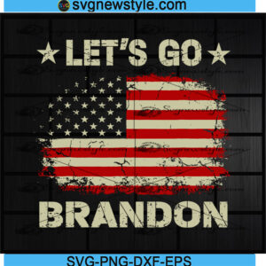 Let's Go Brandon American Flag svg