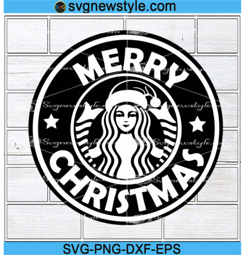 Merry Christmas Starbucks Svg