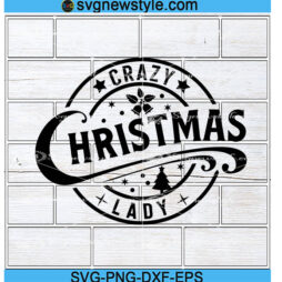 Crazy Christmas lady svg Png