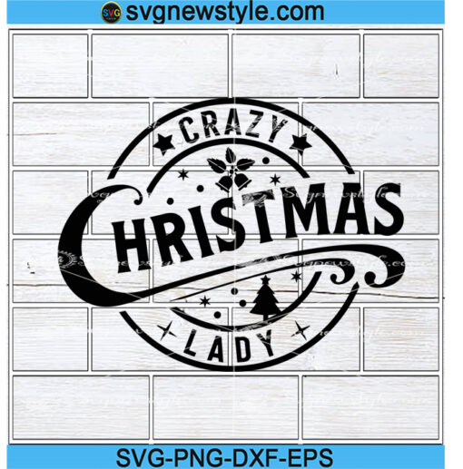 Crazy Christmas lady svg Png