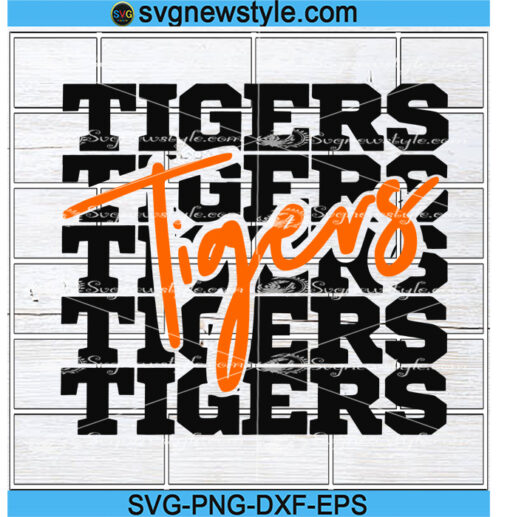 Tigers School Spirit Svg