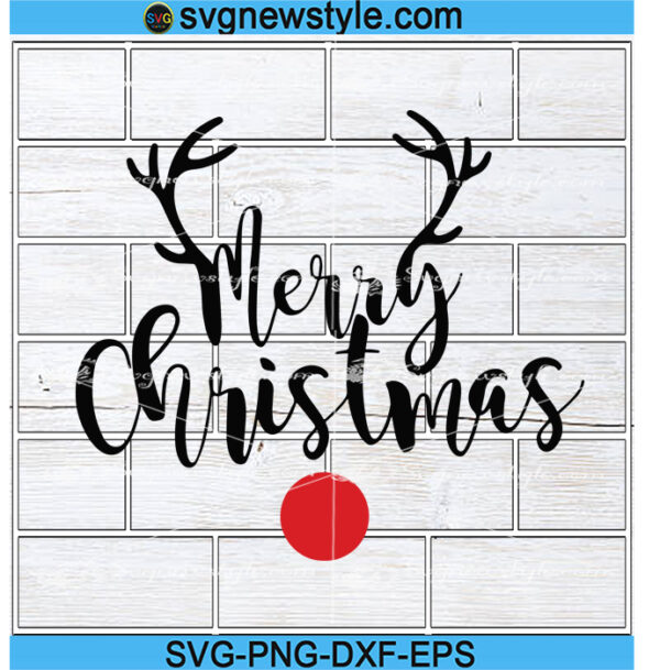 Merry Christmas Svg Silhouette, Png, Dxf, Eps Cricut File Silhouette Art