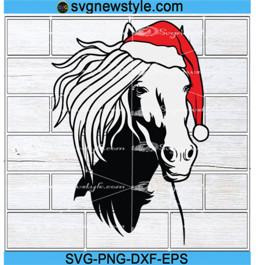 Horse Santa Hat Svg