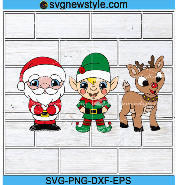 Christmas Bundle SVG, Santa Claus Svg, Png, Dxf, Eps Cricut File