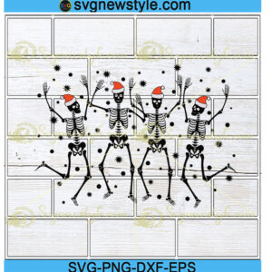 Christmas Skeleton Svg Silhouette