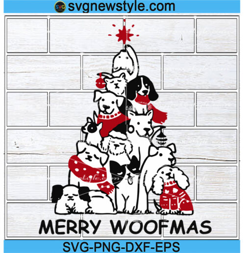 Merry woofmas svg Silhouette