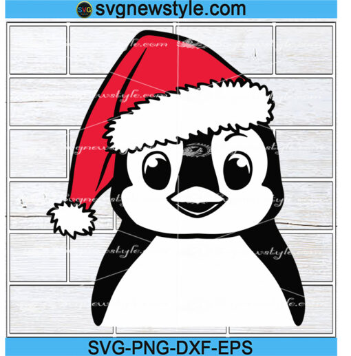 Penguin Santa Hat Svg