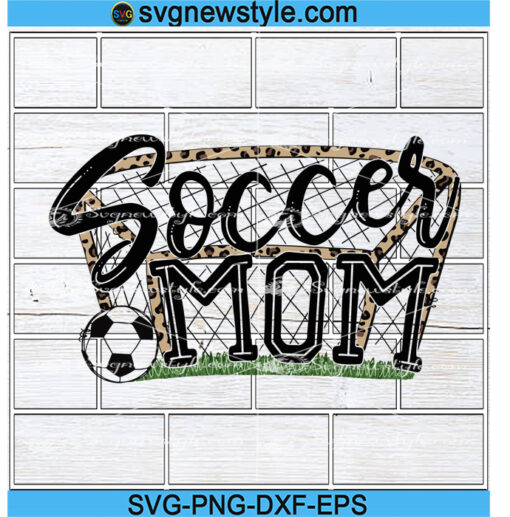 Soccer Mom with Leopard svg