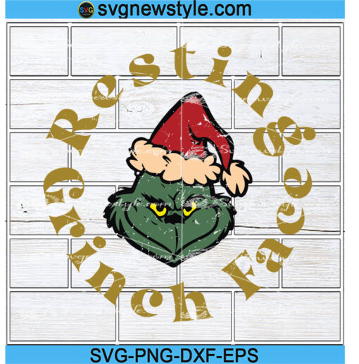 Resting Grinch Face svg Png