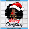 Merry Christmas Black Girl Svg Png