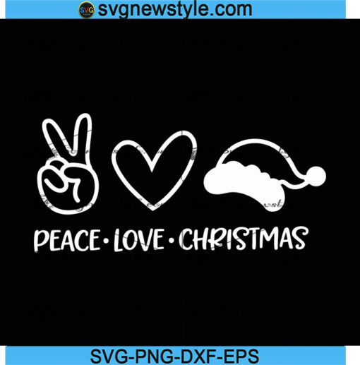 Peace Love Santa Svg