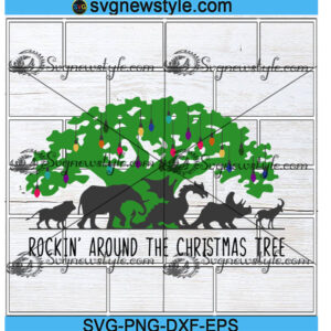 Animal Kingdom Christmas Tree Svg