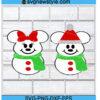 Mouse snowman SVG