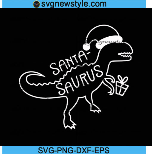 Santa Dinosaur Svg