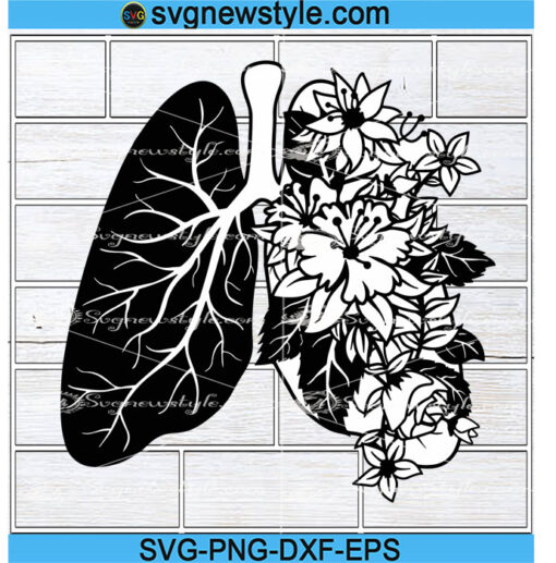 Floral Lungs Svg