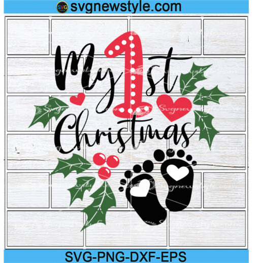 My first christmas svg Files