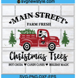 Mickey's Christmas Tree Farm Truck Svg