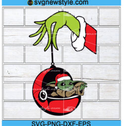 Grinch Holding Baby Yoda Christmas Star Wars Svg