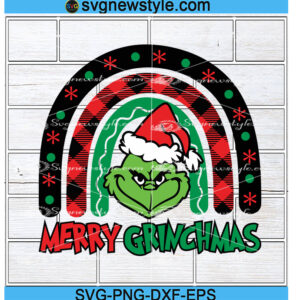 Grinch Christmas Rainbow Svg