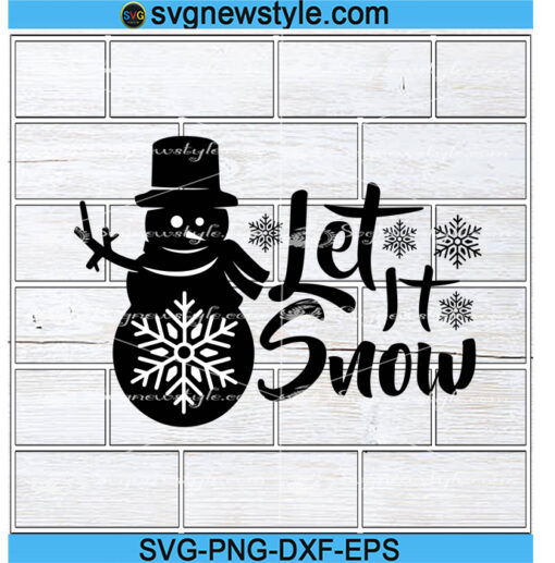 Let It Snowman Svg