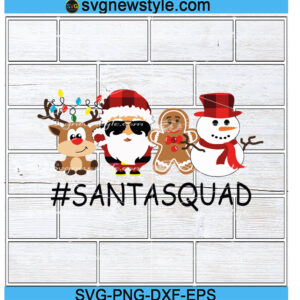 Christmas Squad Svg Silhouette