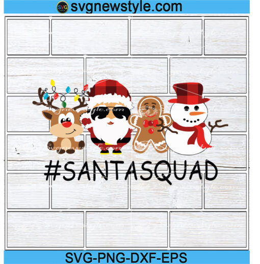 Christmas Squad Svg Silhouette