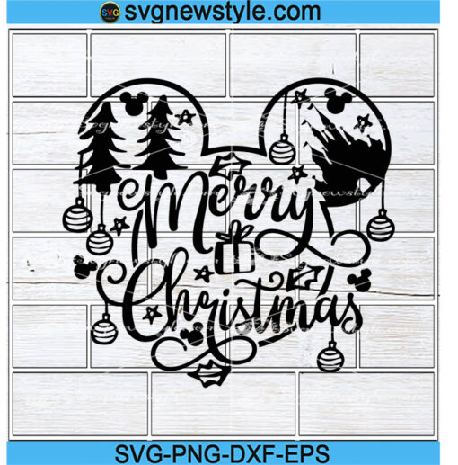 Mickey Merry Christmas svg Designs