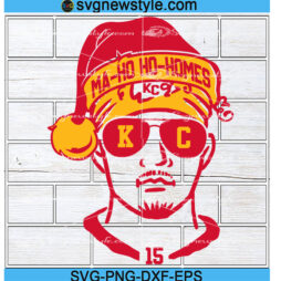 Mahomes Santa Svg