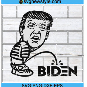 Trump Peeing on Biden Svg, Png, Dxf, Eps Cricut File Silhouette Art
