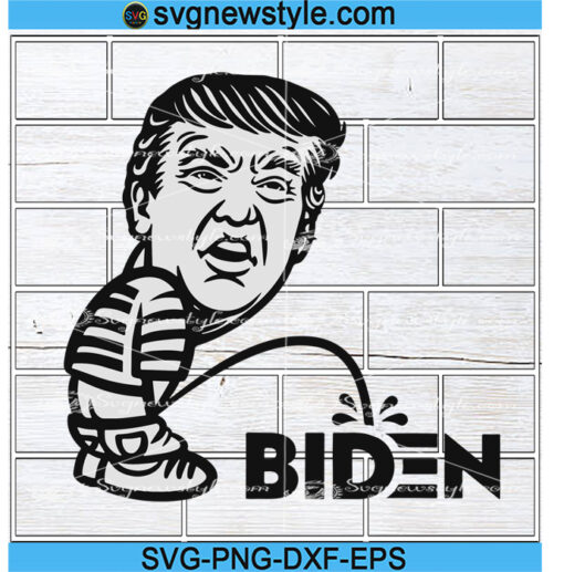 Trump Peeing on Biden Svg