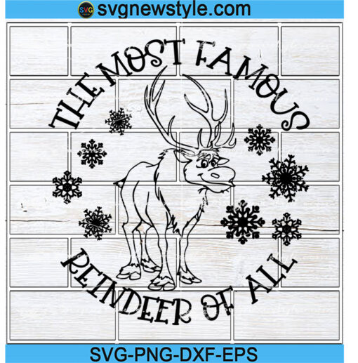 The Most Famous Reindeer of All Svg