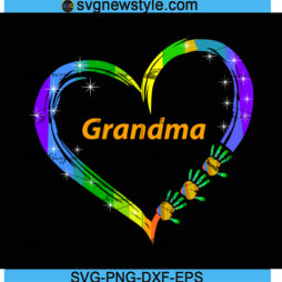 Grandma Heart Grandkids Hands SVG