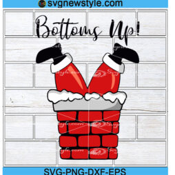 Bottoms Up Santa Claus Drinking Christmas Svg