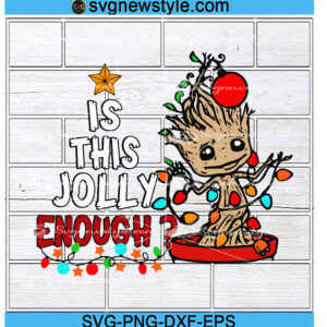 Is This Jolly Enough svg, Christmas svg, Png, Dxf, Eps Cricut File