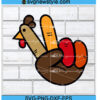 Peace Sign Turkey Hand SVG