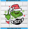 Grinch Middle Finger Mask Off Christmas svg