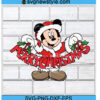 Mickey Mouse Merry Christmas svg Png