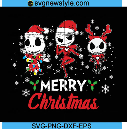 Jack Skellington Merry Christmas Svg