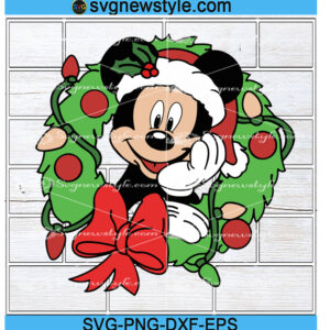 Mickey Mouse Christmas svg, Merry Christmas Svg, Png, Dxf, Eps Cricut File